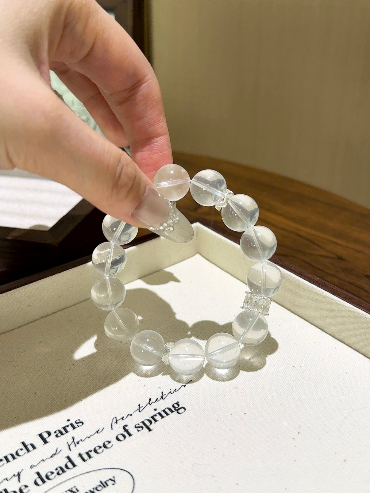 ▫️▪️ Milky crystal bracelet